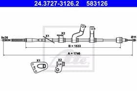 Трос ручного тормоза Трос ручного тормоза
