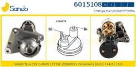 Стартер Sando 6015108.0 Стартер Sando 6015108.0