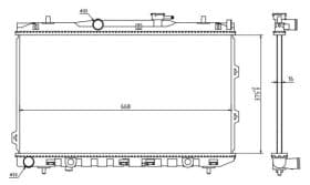 Радіатор охолодження двигуна Радіатор охолодження двигуна