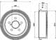 8DT 355 301-321 Behr Hella Гальмівний барабан