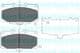 KBP-8003 Kavo Parts Гальмівні колодки