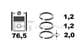 R1005800 ET Engineteam Комплект поршневых колец