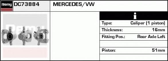 DC73884 Delco Тормозной суппорт