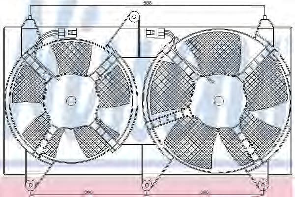 85611 Nissens Вентилятор системи охолодження двигуна для Chevrolet Epica