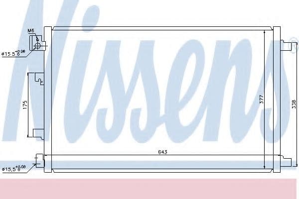 940038 Nissens Радіатор кондиціонера для Nissan Qashqai