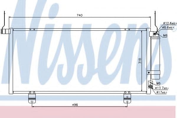 940164 Nissens Радиатор кондиционера для Mitsubishi Galant