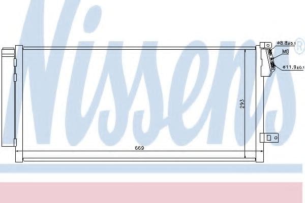 940169 Nissens Радіатор кондиціонера