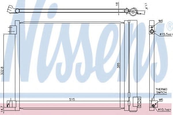 940624 Nissens Радіатор кондиціонера для Nissan Micra