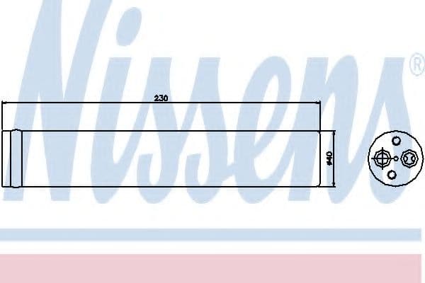95426 Nissens Осушувач кондиціонера для Mitsubishi Outlander