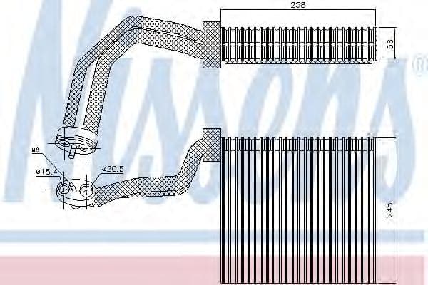 92293 Nissens Випарник кондиціонера