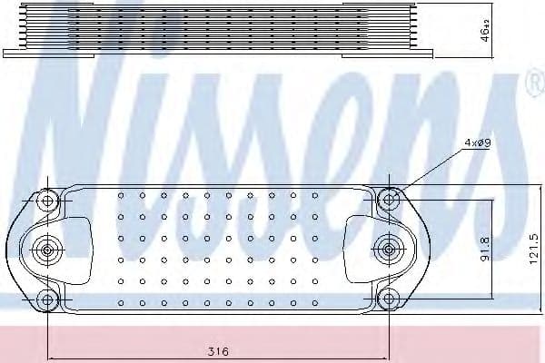 90763 Nissens Масляный радиатор двигателя