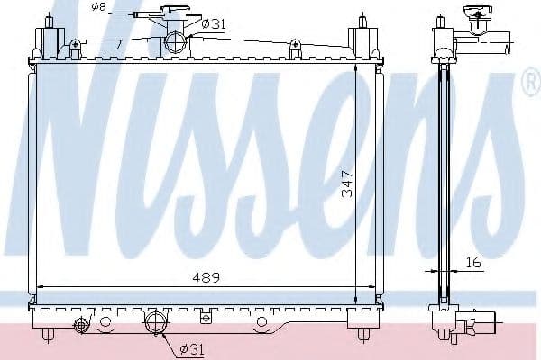 64789A Nissens Радіатор охолодження двигуна
