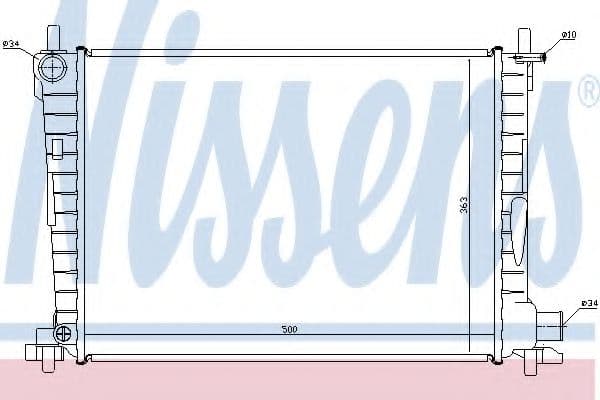62055 Nissens Радіатор охолодження двигуна