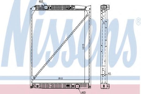 62791A Nissens Радіатор охолодження двигуна