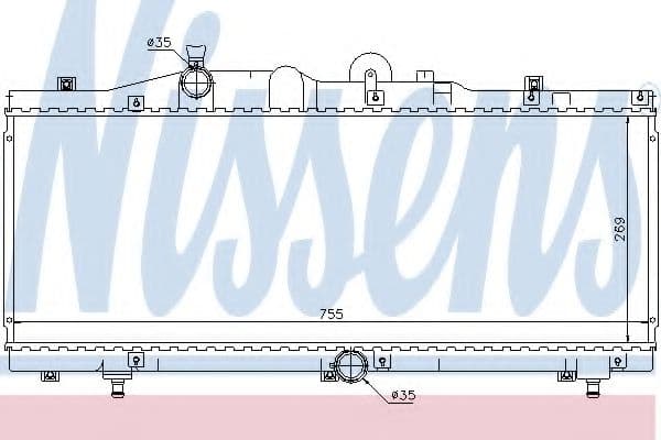 61671 Nissens Радіатор охолодження двигуна для Fiat Barchetta