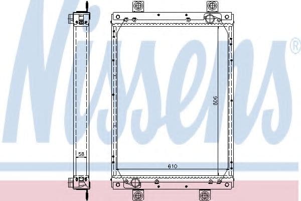 61439A Nissens Радіатор охолодження двигуна