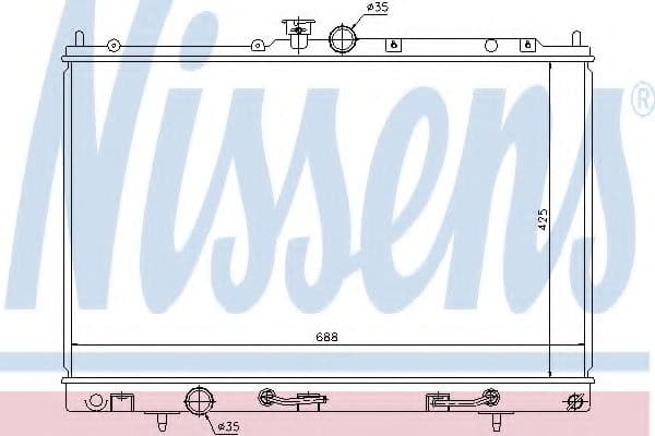 62893 Nissens Радіатор охолодження двигуна для Mitsubishi Outlander
