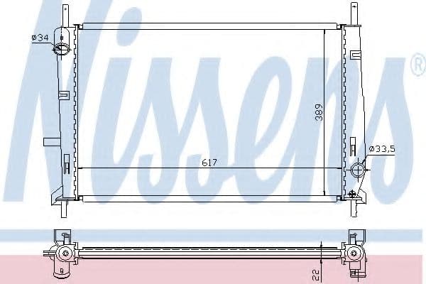 62104 Nissens Радіатор охолодження двигуна