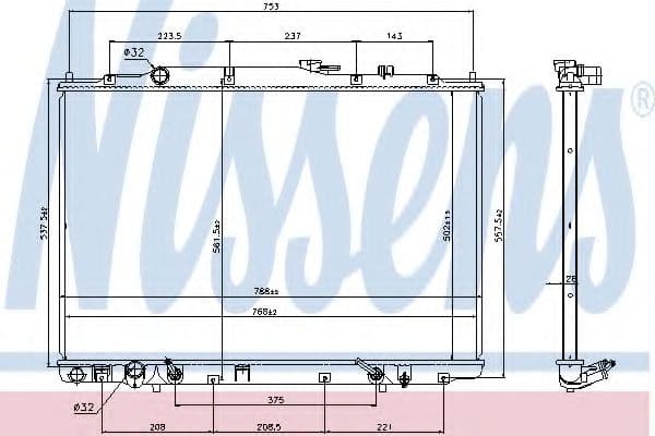 69476 Nissens Радіатор охолодження двигуна