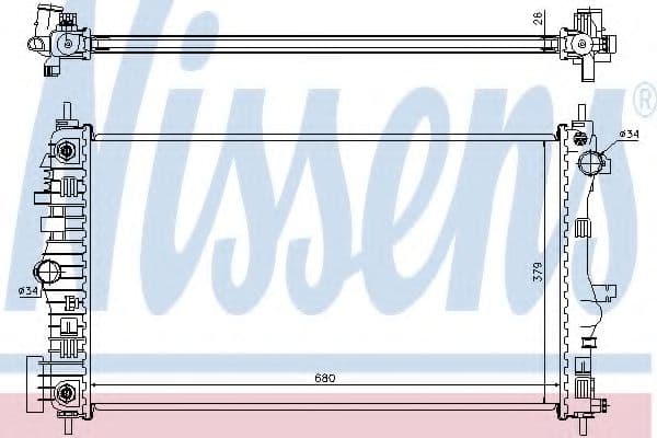 630715 Nissens Радіатор охолодження двигуна