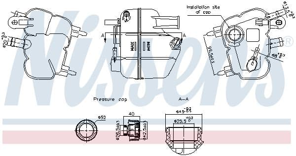 996379 Nissens Бачок охолоджувальної рідини