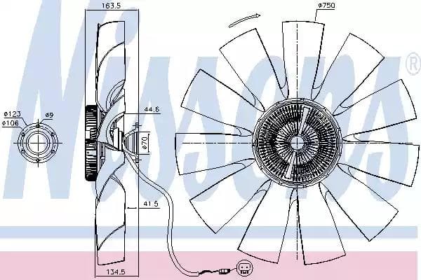 86029 Nissens Вентилятор системы охлаждения двигателя