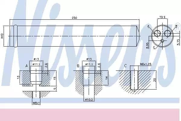 95522 Nissens Осушитель кондиционера
