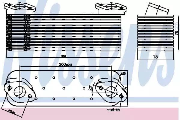 90756 Nissens Оливний радіатор двигуна