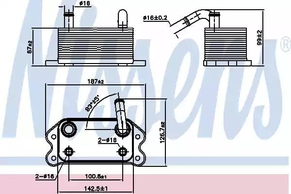 90779 Nissens Оливний радіатор двигуна