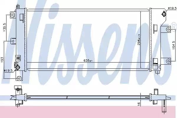 68773 Nissens Радіатор охолодження двигуна для Nissan Leaf