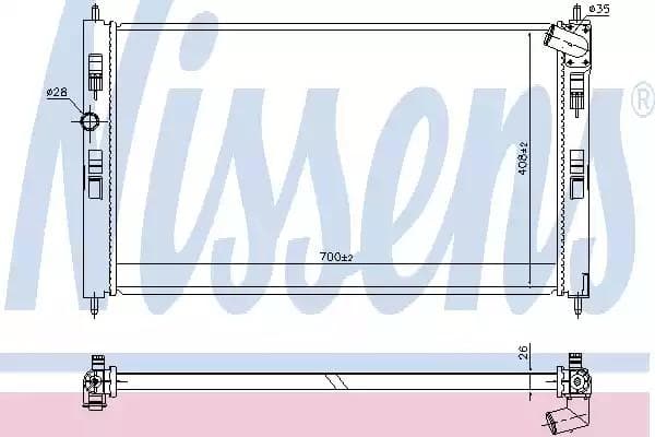 636034 Nissens Радіатор охолодження двигуна
