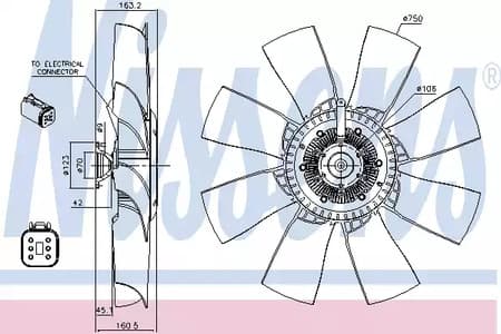 86127 Nissens Вентилятор системи охолодження двигуна