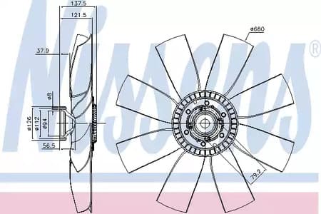 86147 Nissens Вентилятор системи охолодження двигуна