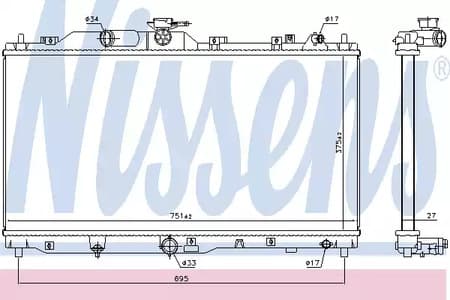 606109 Nissens Радиатор охлаждения двигателя
