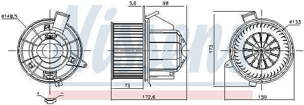 87679 Nissens Вентилятор салону