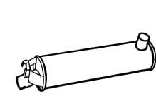 06655 Walker Середній глушник вихлопних газів для Volvo 240