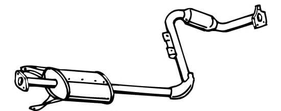 15686 Walker Средний глушитель выхлопных газов для Mitsubishi Galant