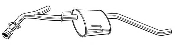 22620 Walker Середній глушник вихлопних газів для Opel Omega