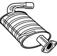 23320 Walker Глушитель выхлопных газов конечный для Suzuki Jimny