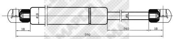 20090 MAPCO Газовый упор багажника