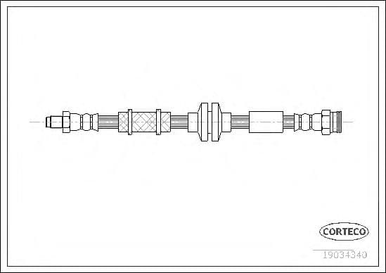 19034340 Corteco Тормозной шланг для Alfa Romeo 159