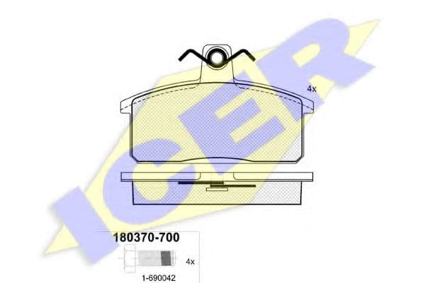 180370 Icer Гальмівні колодки