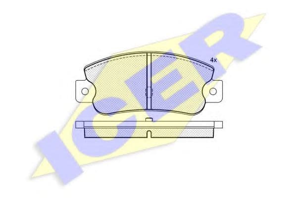 180490 Icer Гальмівні колодки