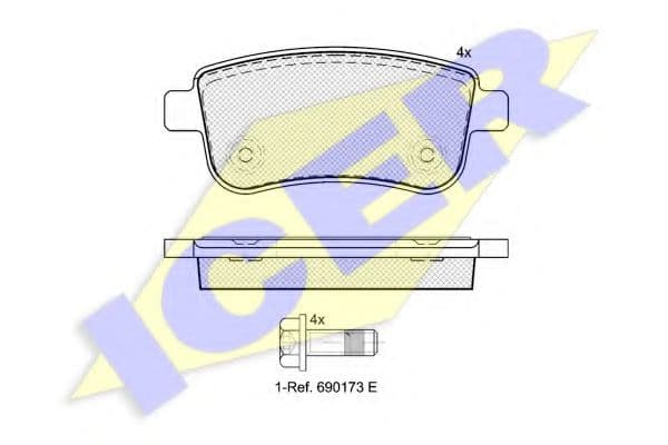 181904 Icer Гальмівні колодки