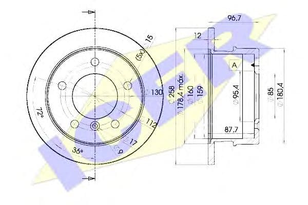 78BD0184-1 Icer Гальмівний диск