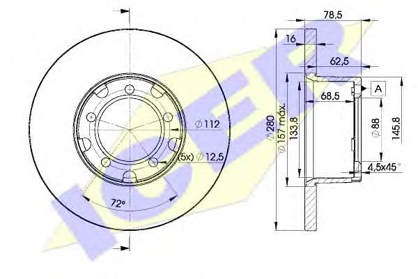 78BD4280-1 Icer Гальмівний диск