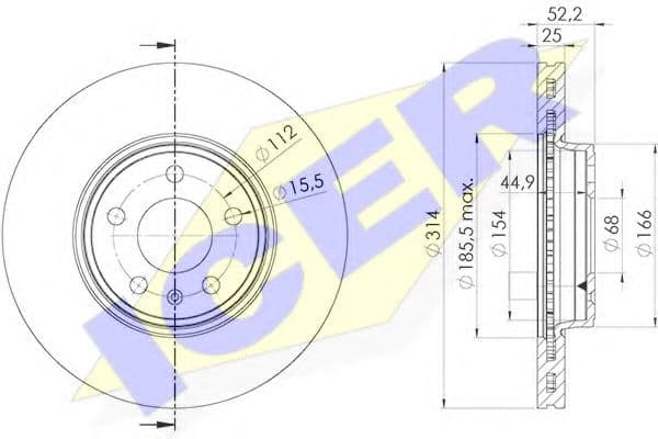78BD6077-2 Icer Гальмівний диск