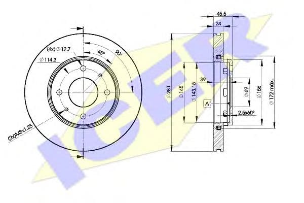 78BD8027-2 Icer Гальмівний диск