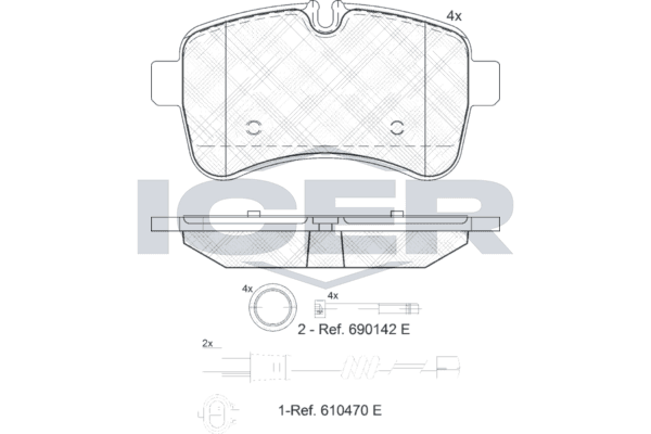 141837203 Icer Тормозные колодки