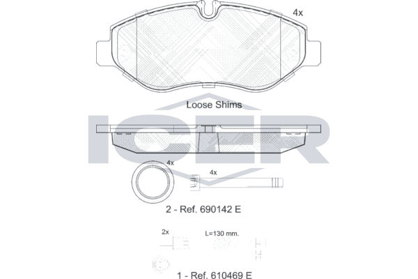141832203 Icer Гальмівні колодки